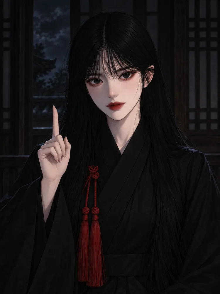검지를 세운 다홍신녀